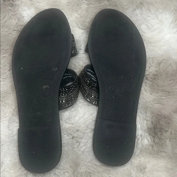 A New Day Black Rhinestone Women's Sandals - Picture 2 of 2